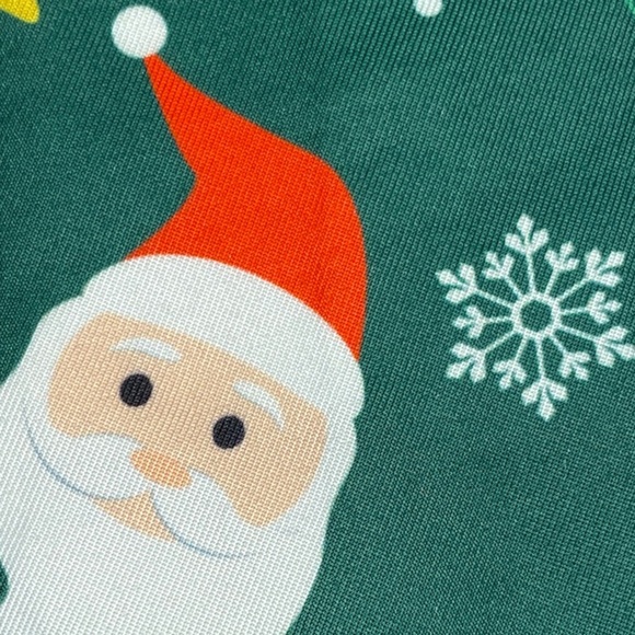 Holiday Green Santa Tie for Men - Picture 9 of 13